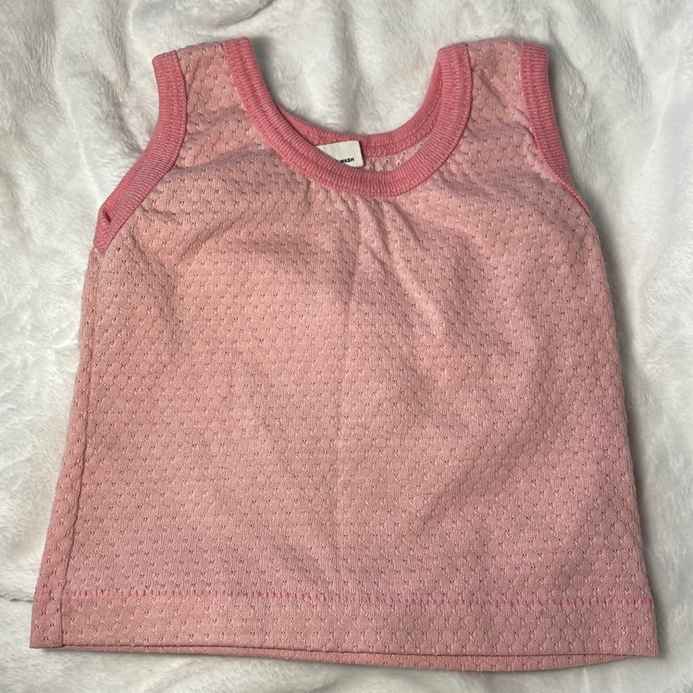 Vintage Pink Pointelle Tank Top